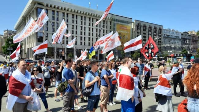 «Героі не паміраюць!» У Кіеве адбылася акцыя памяці Вітольда Ашурка