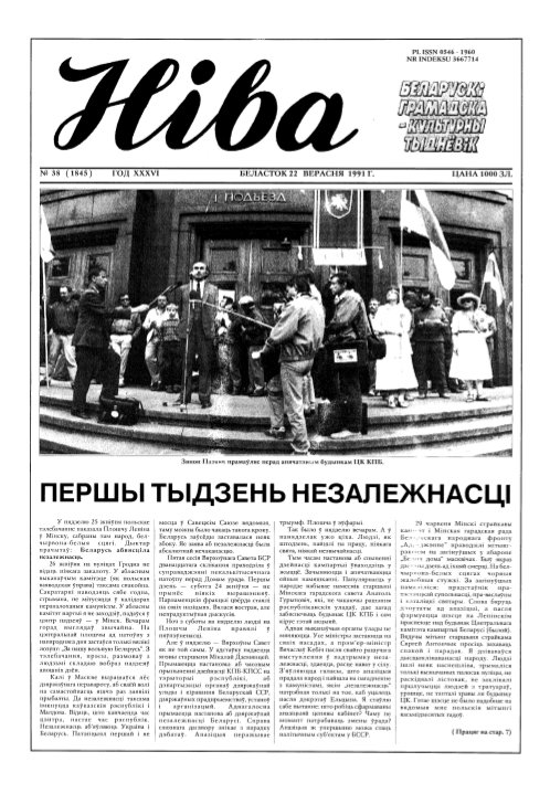 Ніва 38 (1845) 1991