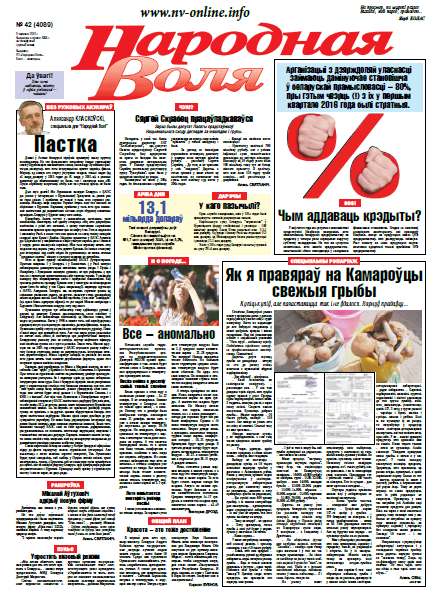 Народная Воля 42 (4089) 2016
