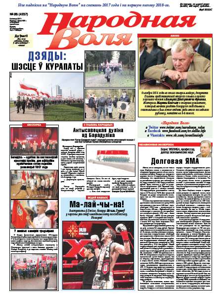 Народная Воля 88 (4237) 2017