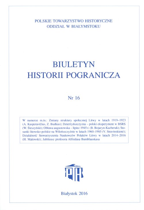 Biuletyn Historii Pogranicza 16