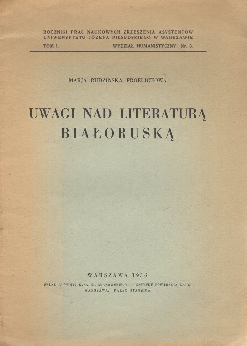 Uwagi nad literaturą białoruską