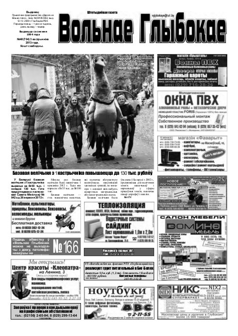 Вольнае Глыбокае 40 (704) 2013