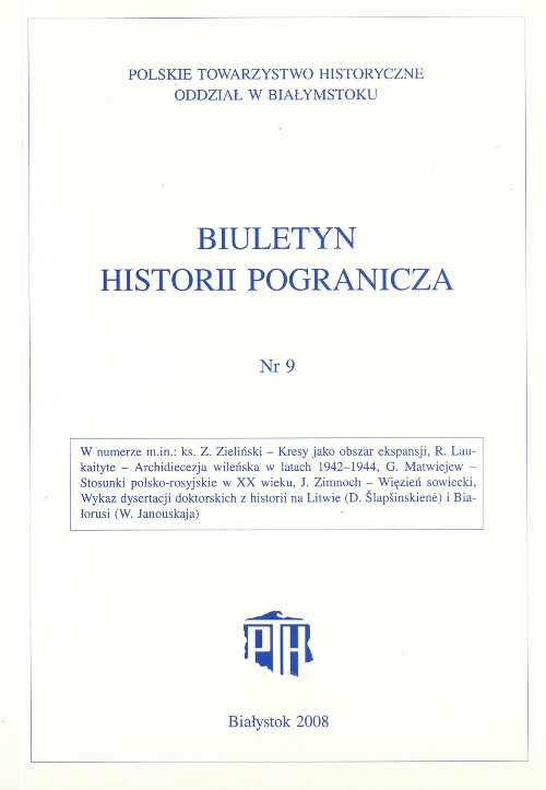 Biuletyn Historii Pogranicza 9