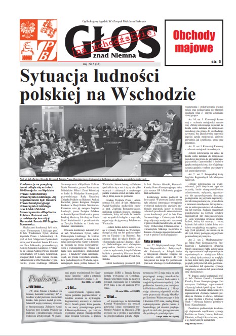 Głos znad Niemna na Uchodźstwie 5 (33) 2009