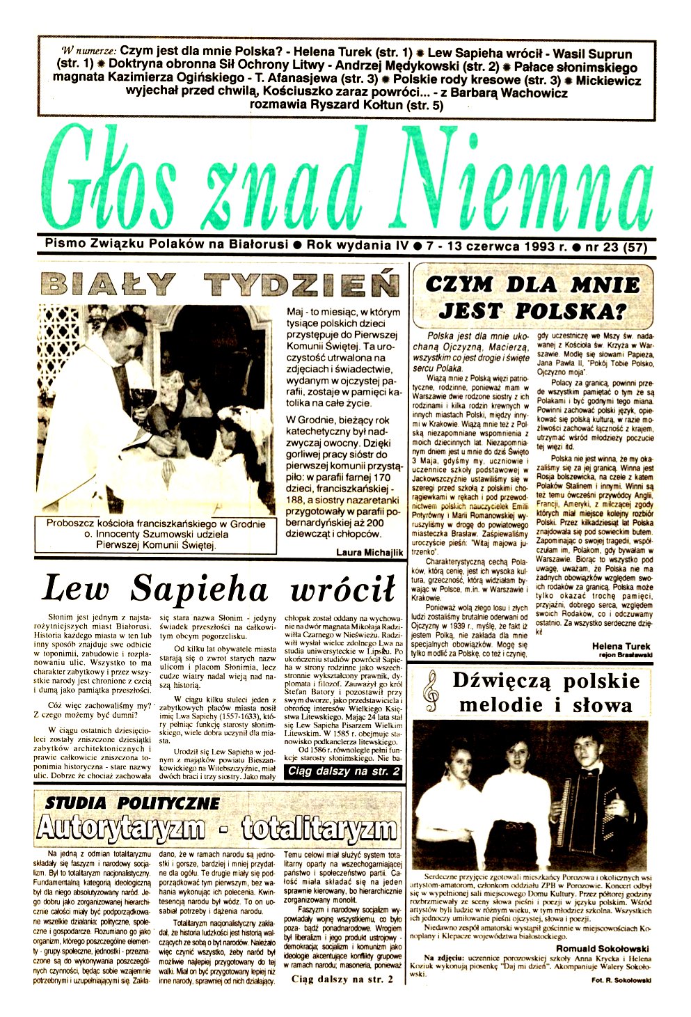 Głos znad Niemna 23 (57) 1993