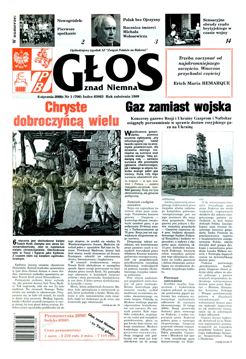 Głos znad Niemna 01 (706) 2006