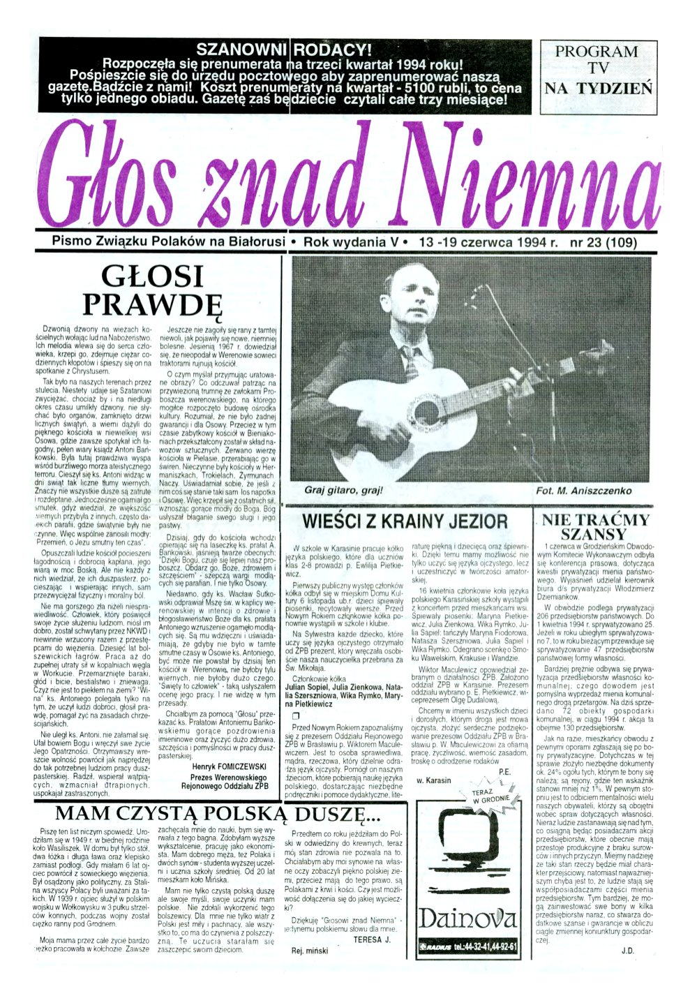 Głos znad Niemna 23 (109) 1994