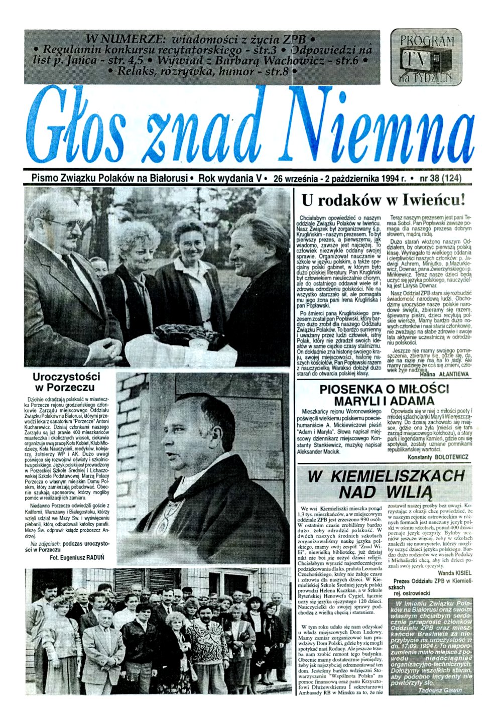 Głos znad Niemna 38 (124) 1994