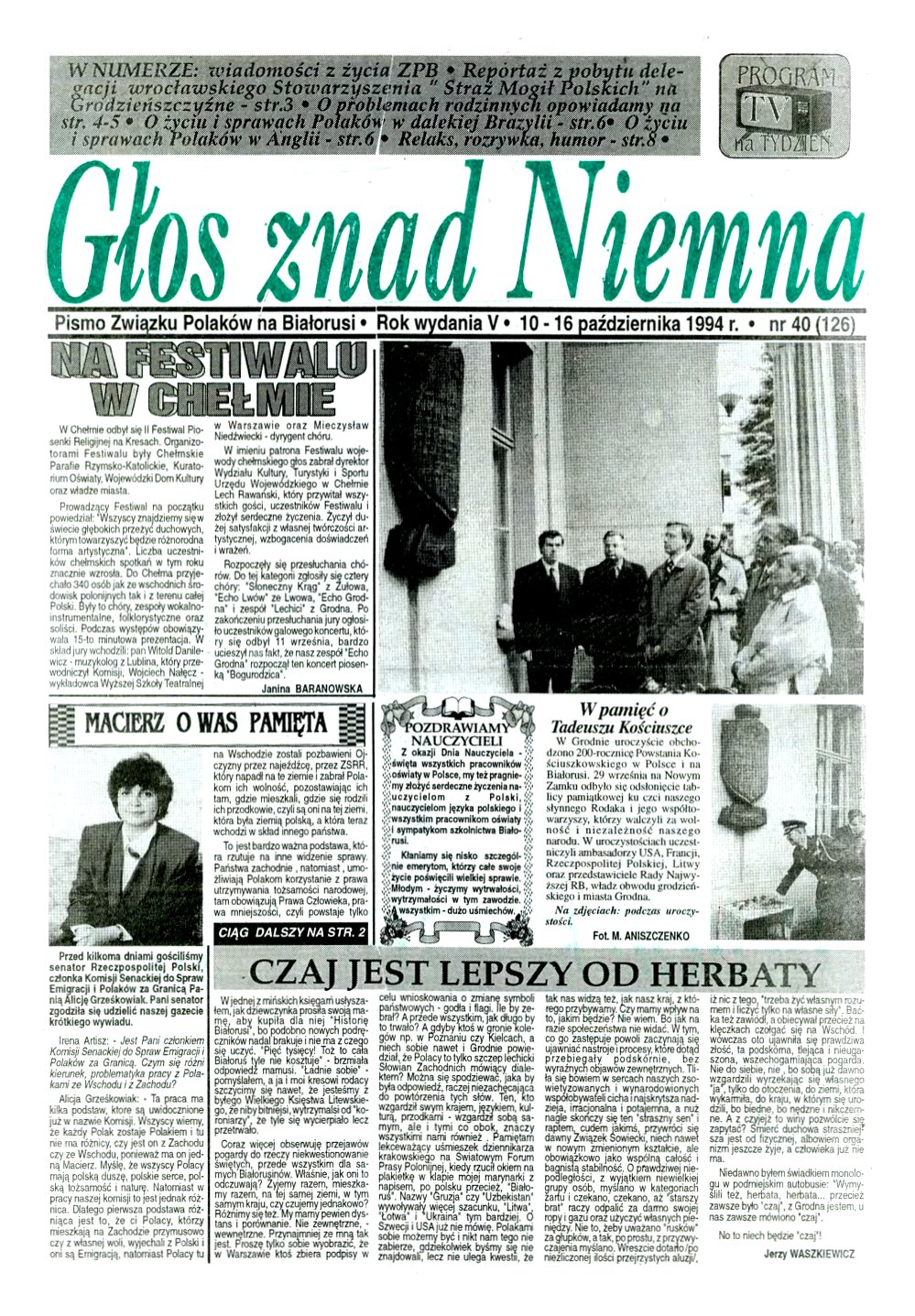 Głos znad Niemna 40 (126) 1994