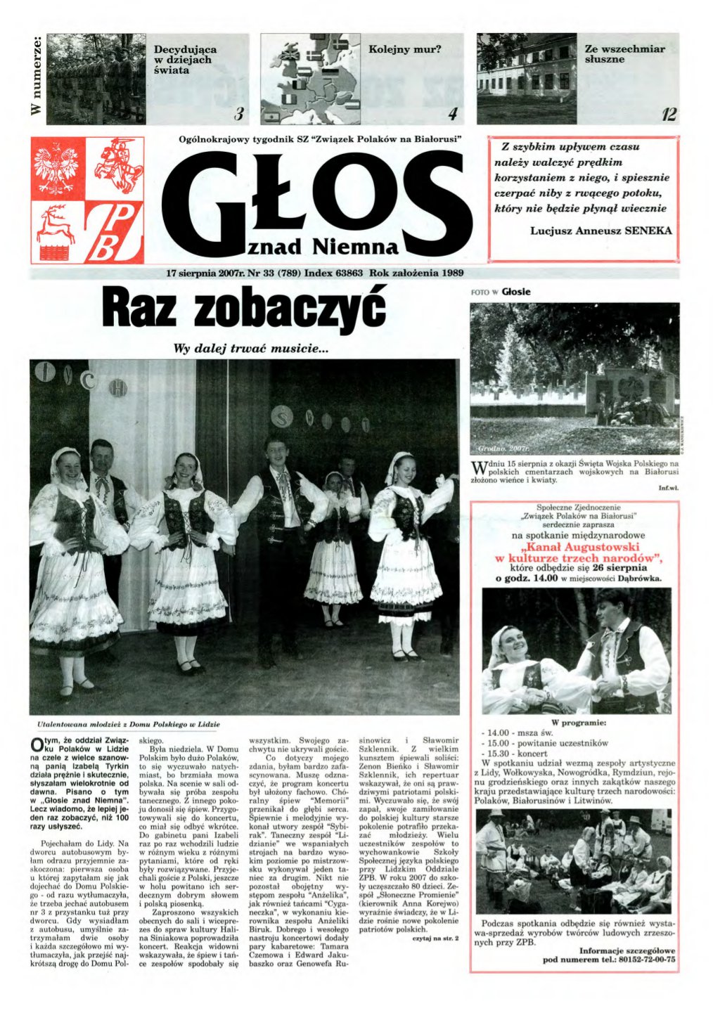 Głos znad Niemna 33 (789) 2007