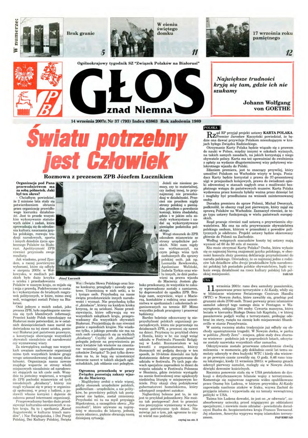 Głos znad Niemna 37 (793) 2007
