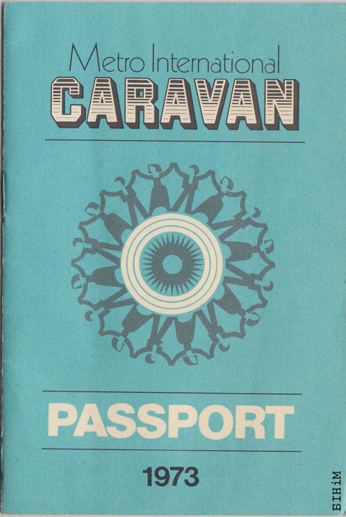 Пашпарт з фэстывалю "Караван-73" зь беларускай пячаткай