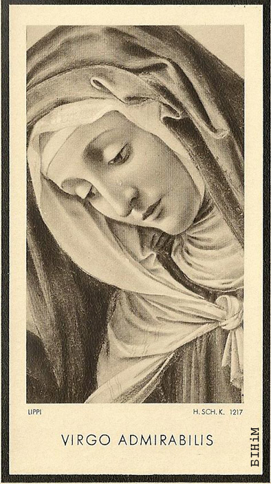 Памінальная картка Пётры Сыча